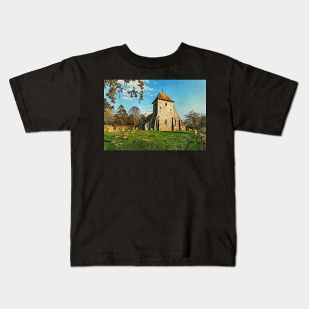 The Church at Aldworth in Berkshire Kids T-Shirt by IanWL